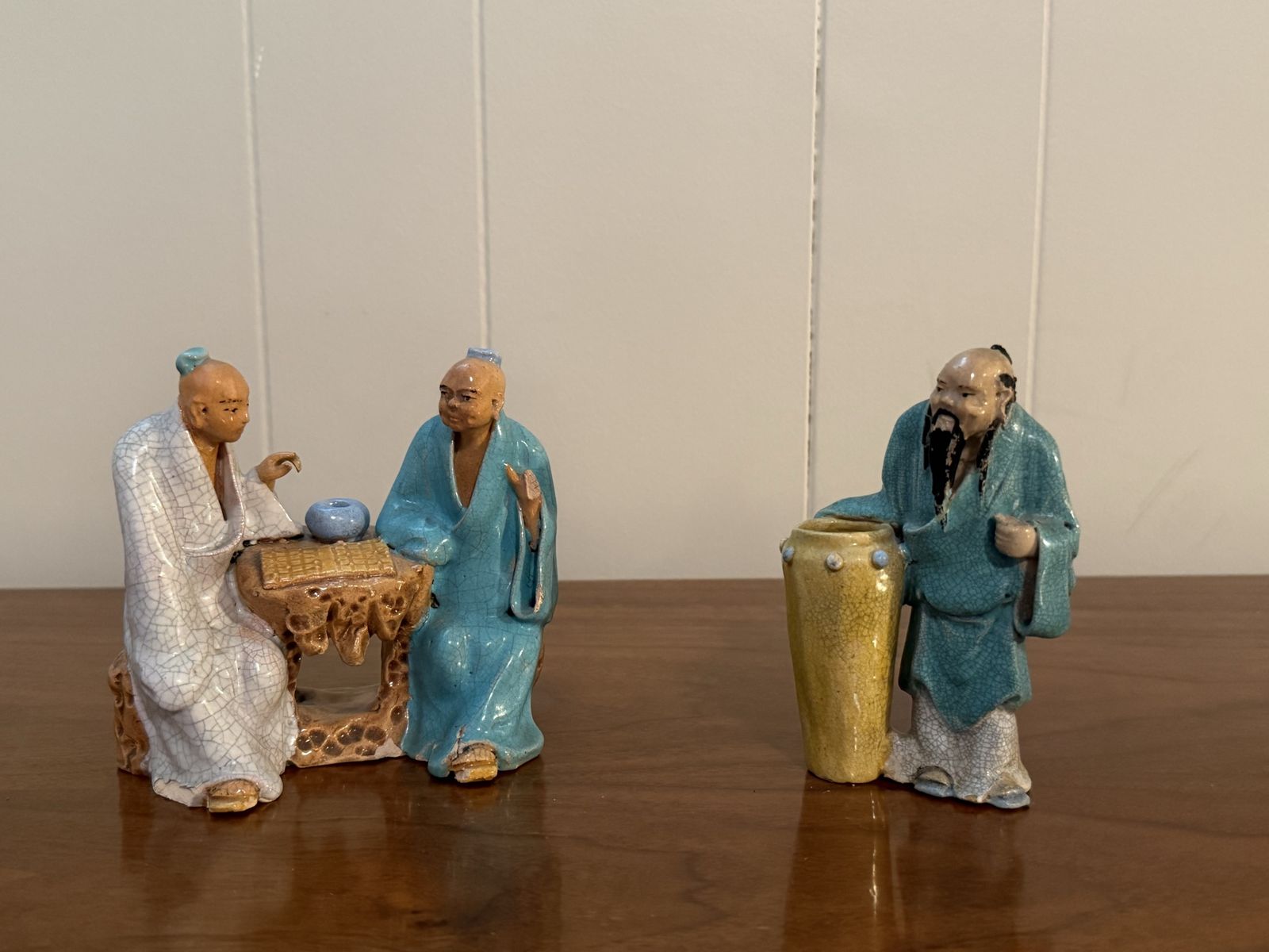 Vintage Chinese Shiwan Mudman Figurines
