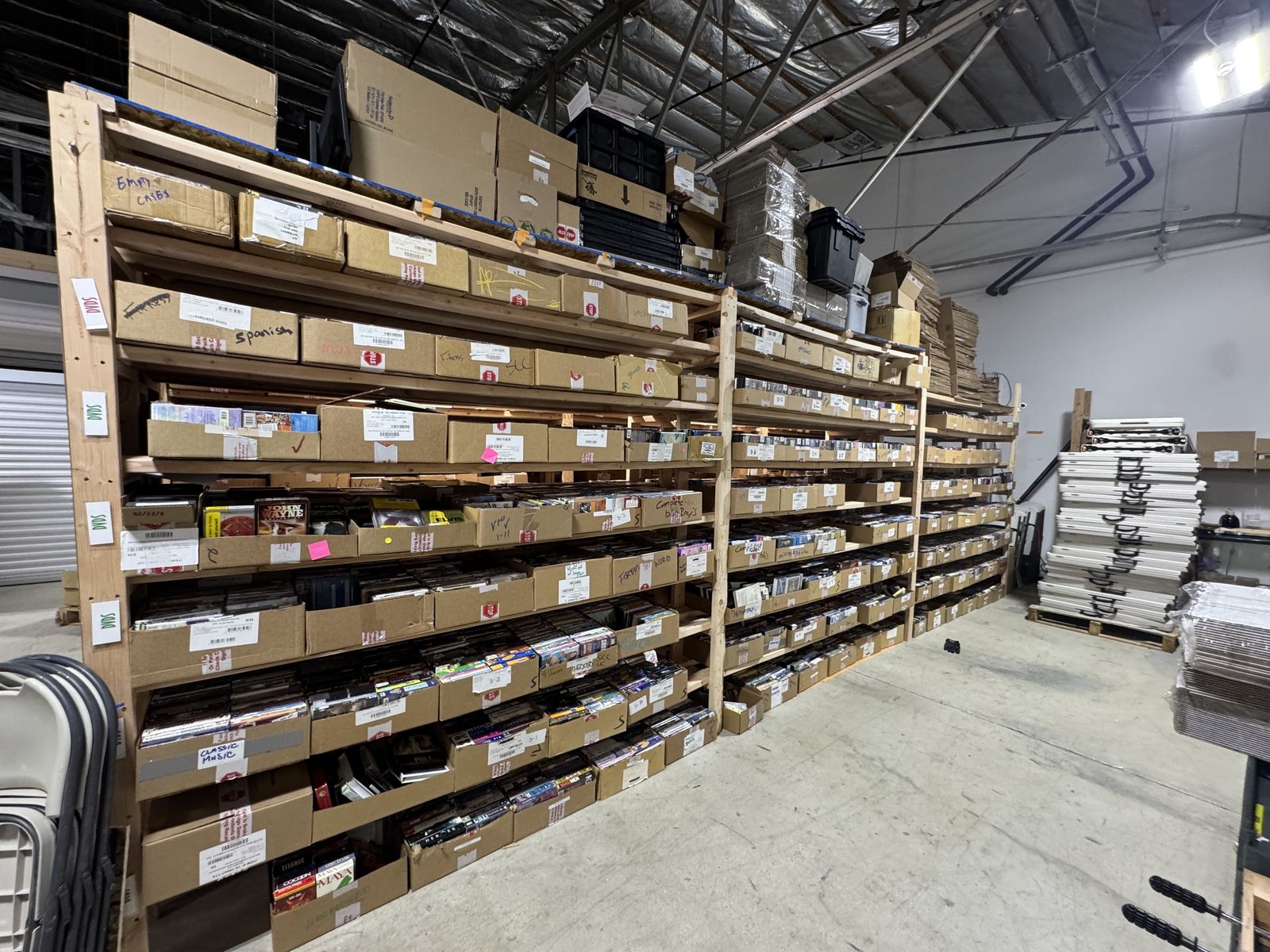 DVD CD TV Shows Blu Rays VHS Warehouse Clearance