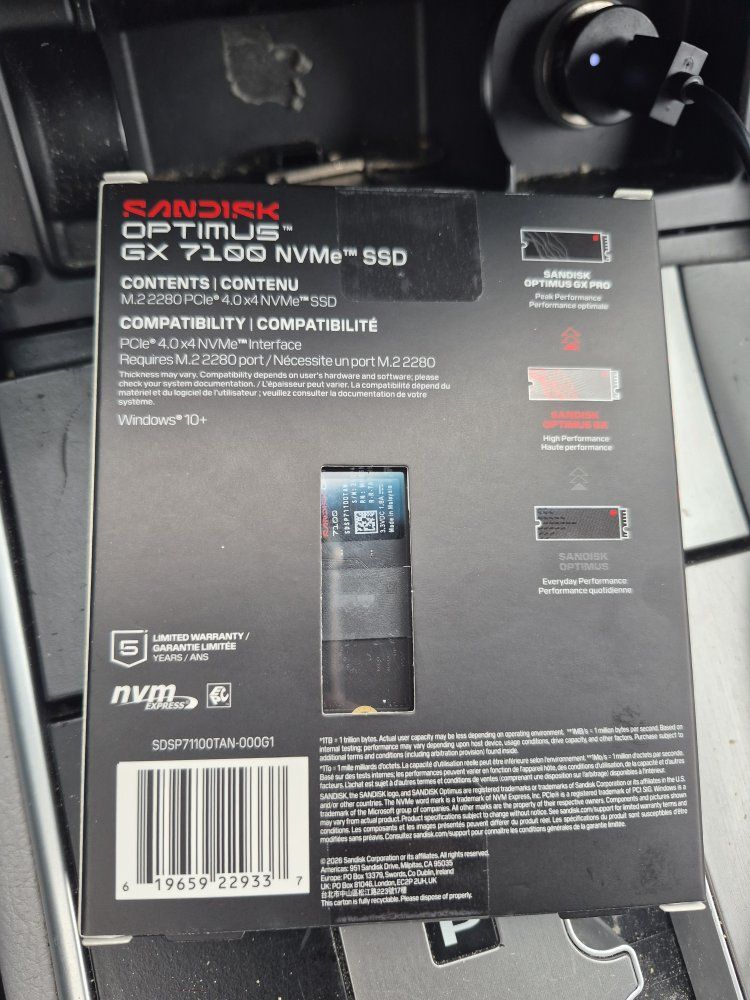 SanDisk Optimus GX 7100 1TB M.2 2280 PCIe 4.0 NVMe Internal SSD