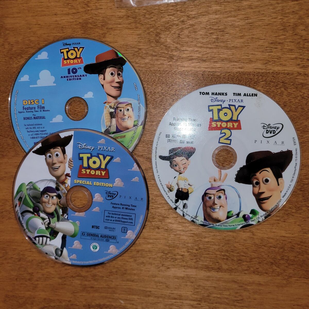 Toy Story DVDs 1 and 2 includes anniversary releas