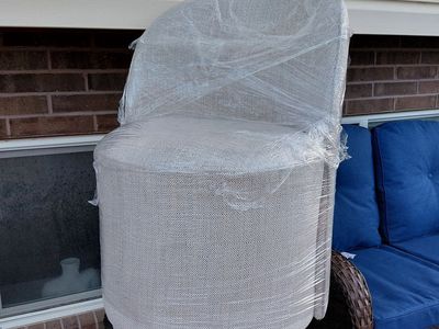 Mid-Century Modern Upholstered Swivel Chair