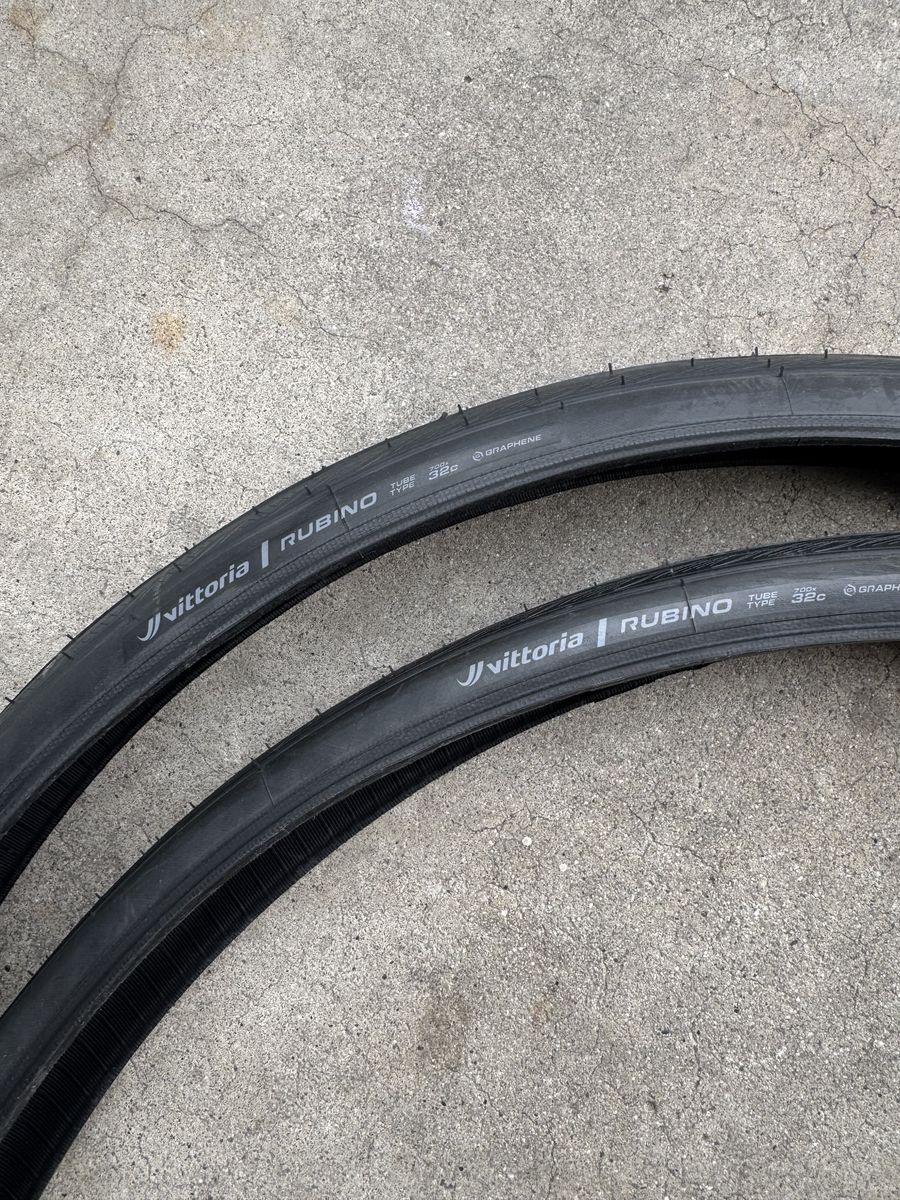 (Pair) Vittoria Rubino road bike tires. 32mm. Brand new. Tube type