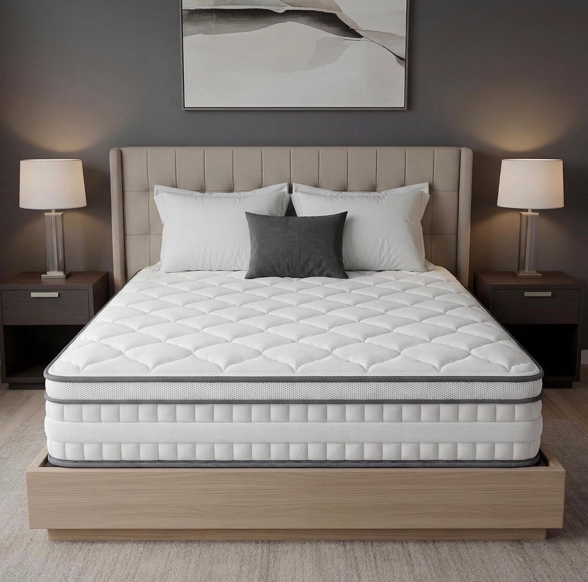 Brand new King Size Mattress - 10-Inch Hybrid with Memory Foam, Innerspring, Medium Firmness
