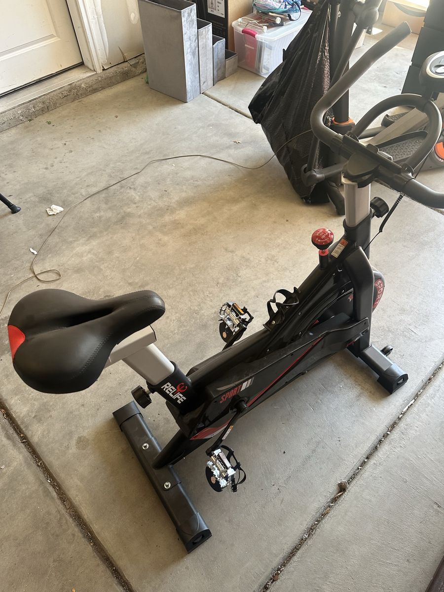 Relife Sports Indoor Exercise Bike - Stationary Cycling Bike with LCD Monitor