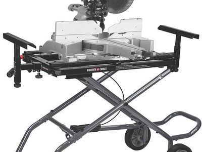 Porter Cable PC136MS Rolling Miter Saw Stand with Material Supports