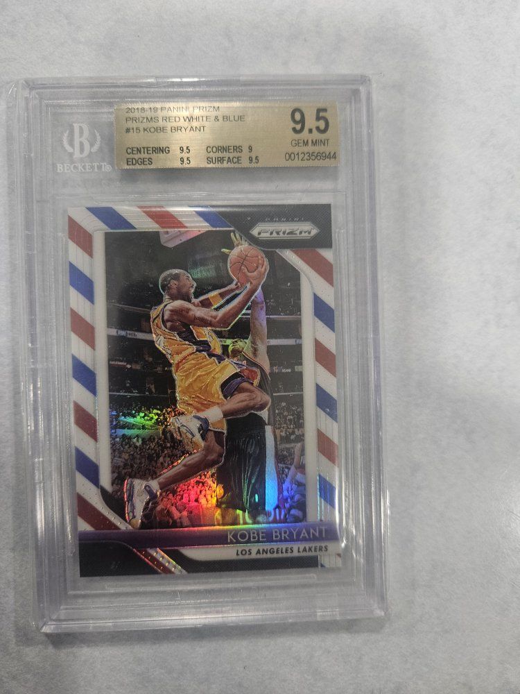 2018-19 Panini Prizm Red White & Blue #15 Kobe Bryant BGS 9.5