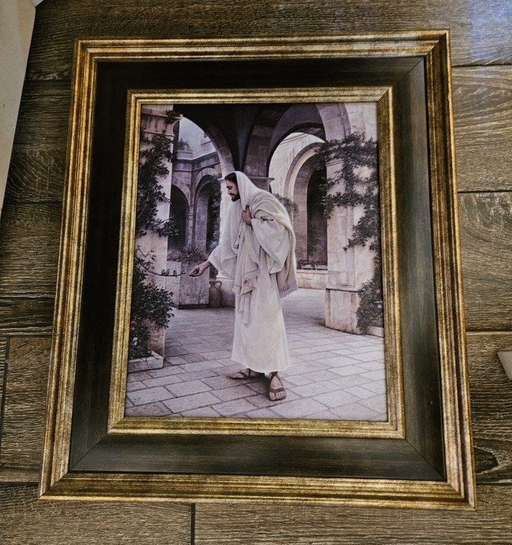 Greg Olsen "In His Constant Care" Framed Christian Art Print 20x17 - Deseret Book
