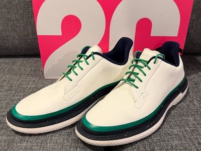 G/Fore Mens Gallivan2r TPU Tuxedo Golf Shoes Size 11 Snow Clover GMF000064