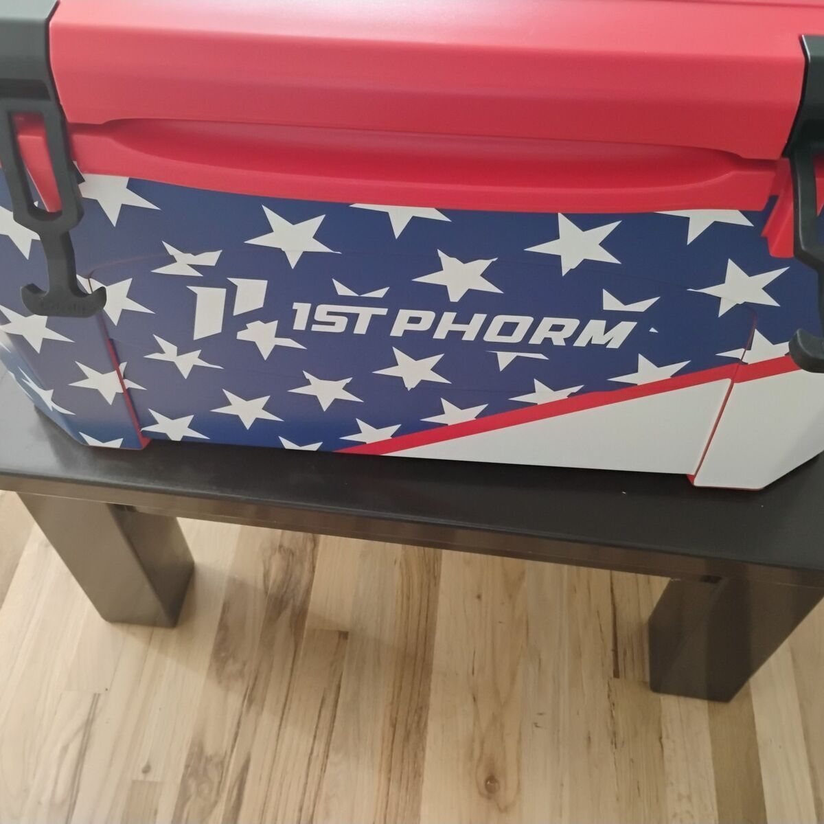 GRIZZLY COOLER 45 qt -RED WITH WHITE AND BLUE ACCENTS