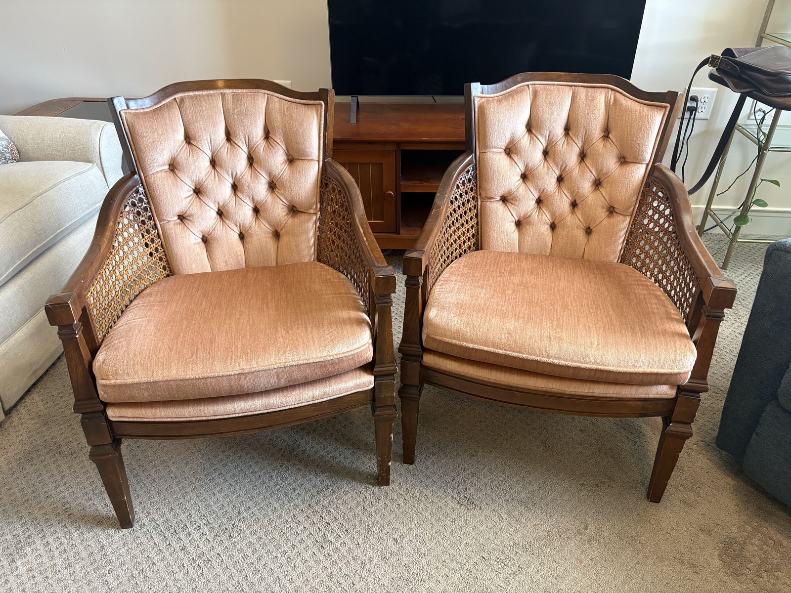 Mid 20th Century Chairs Hollywood Regency Accent Chairs