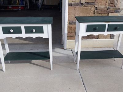 Two Charming Handmade Side Tables
