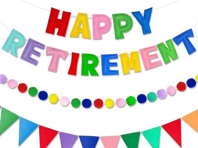 Vinyl Retirement Banner & Felt Banner Decorations