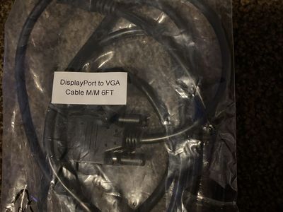 DisplayPort to VGA Cable M/M 6FT - Brand New Video Adapter Cable