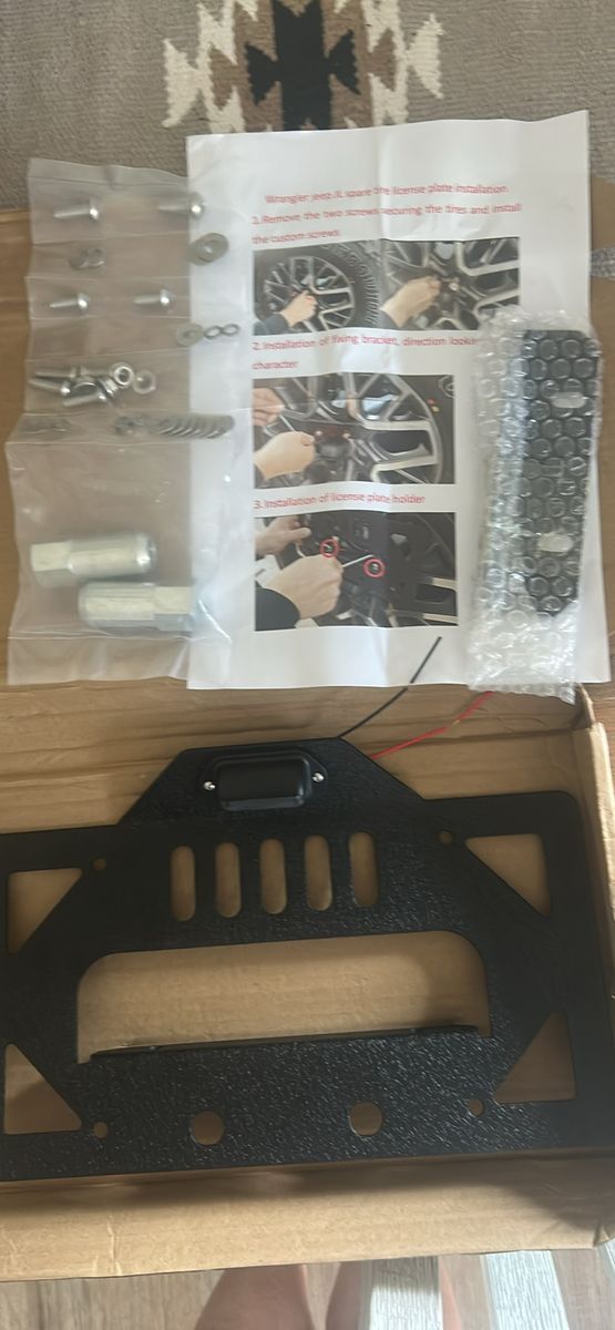 Klyona Jeep JL Spare Tire license plate Relocation mount