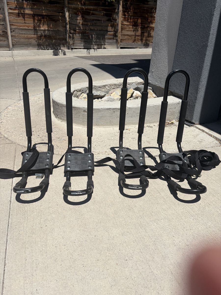 2 Sets J-Bar Kayak Roof Rack Carrier Universal Mount for Canoe Paddle Board Surf Ski