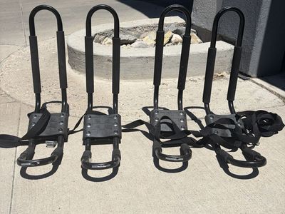 2 Sets J-Bar Kayak Roof Rack Carrier Universal Mount for Canoe Paddle Board Surf Ski