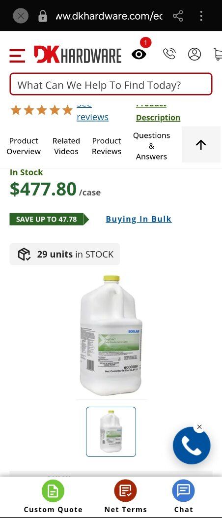 ECOLAB Daily Disinfectant Cleaner - pack of 2