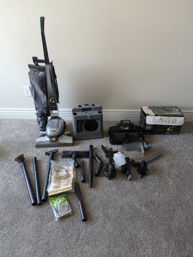 Kirby Gsix Performance Vacuum Cleaner with Attachments, Hose Caddy, & Carpet Shampooer