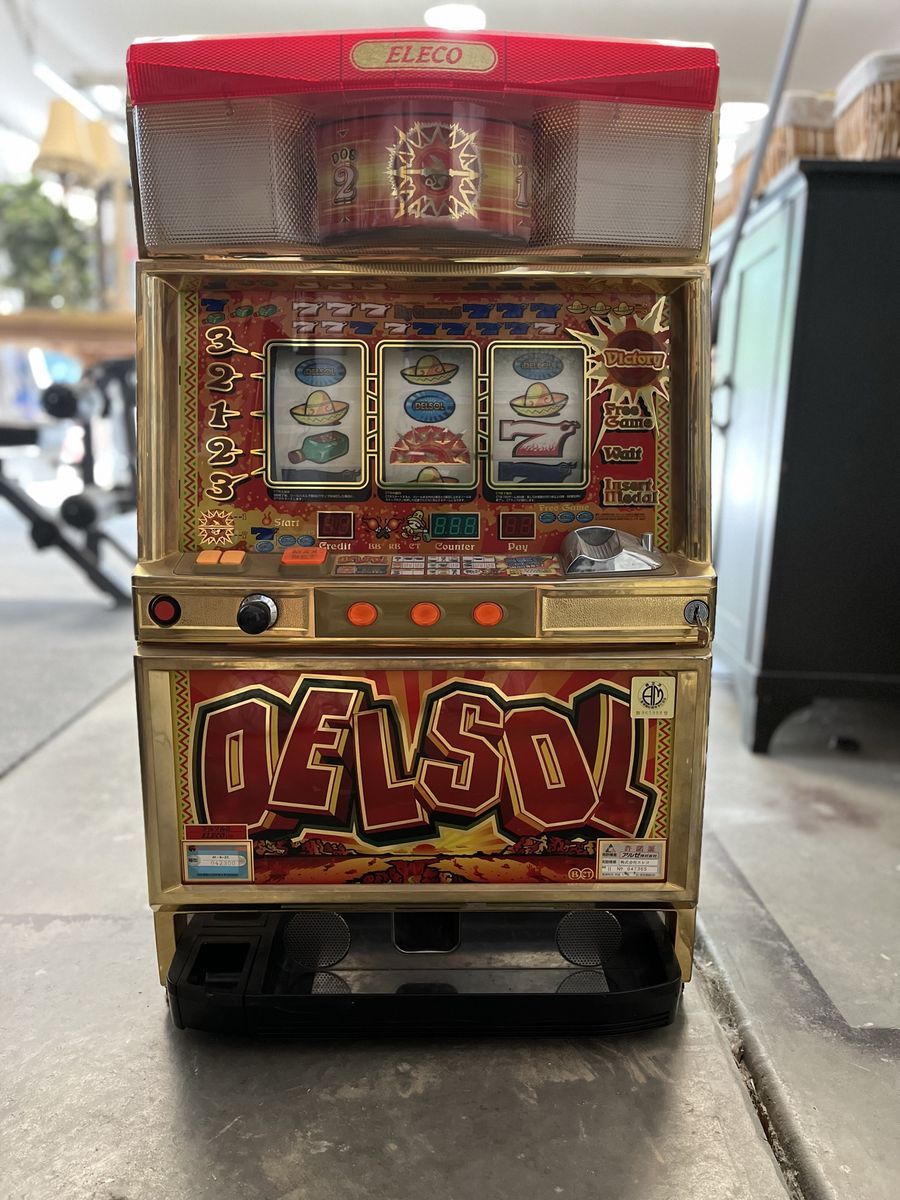 ELECO Del Sol Japanese Pachislo Slot Machine Gold & Red Home Casino Game