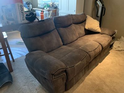 Recliner Couch and Dual Rocking Chair Set