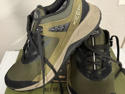 Keen Hiking Shoes Olive Green Black Waterproof Size 11