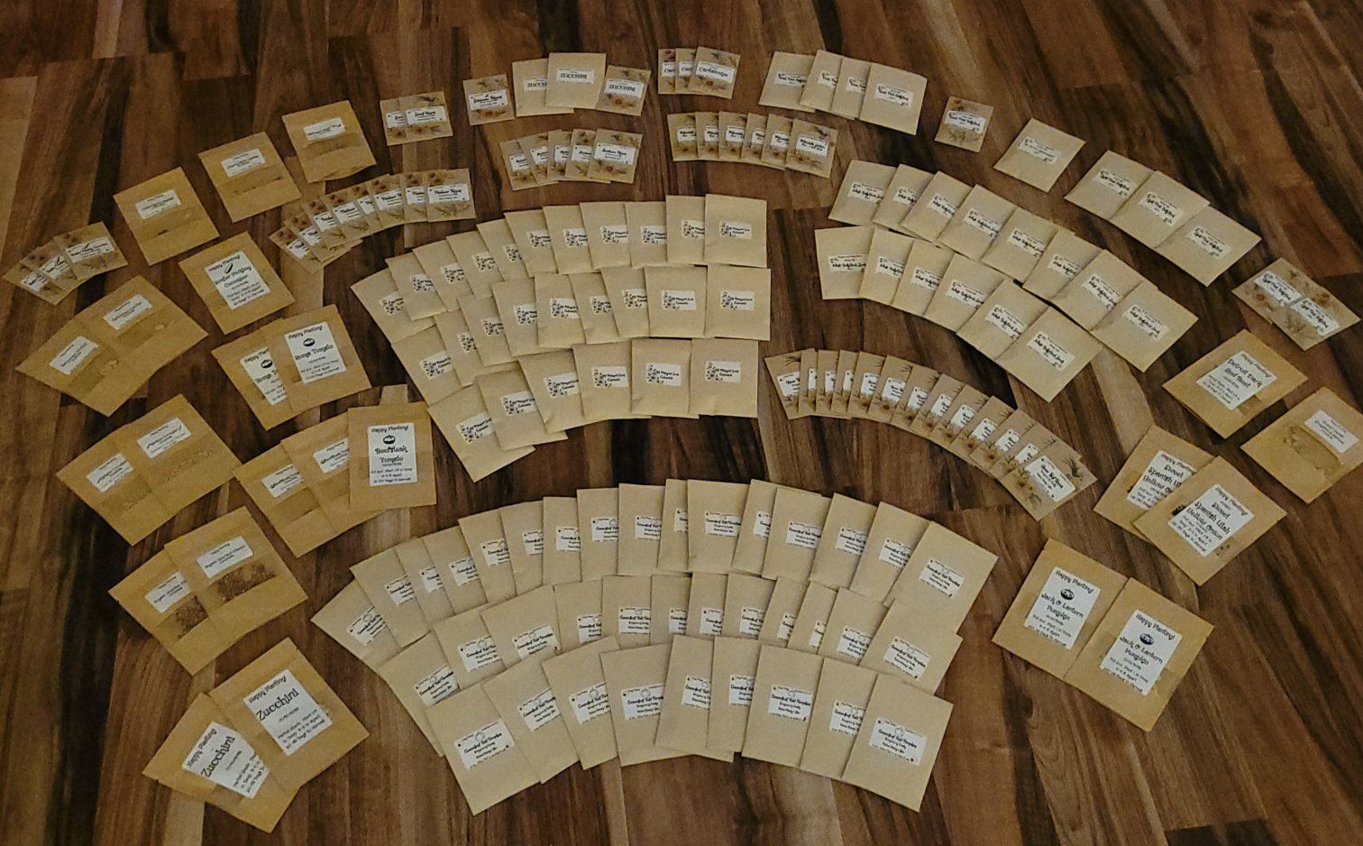 Homegrown, Handpicked & Harvested Assorted Vegetable, Herb & Flower Seed Packets. Available seeds are listed in description.