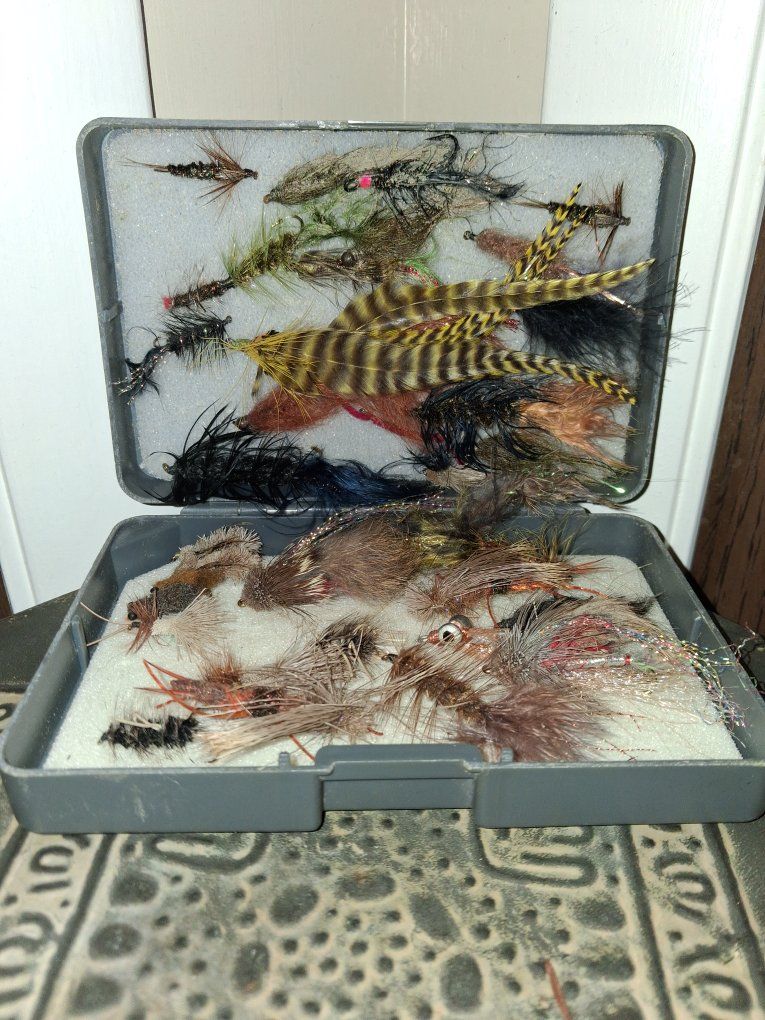 Scientific Anglers Fly Fishing Box loaded with Assorted Streamers and Nymphs