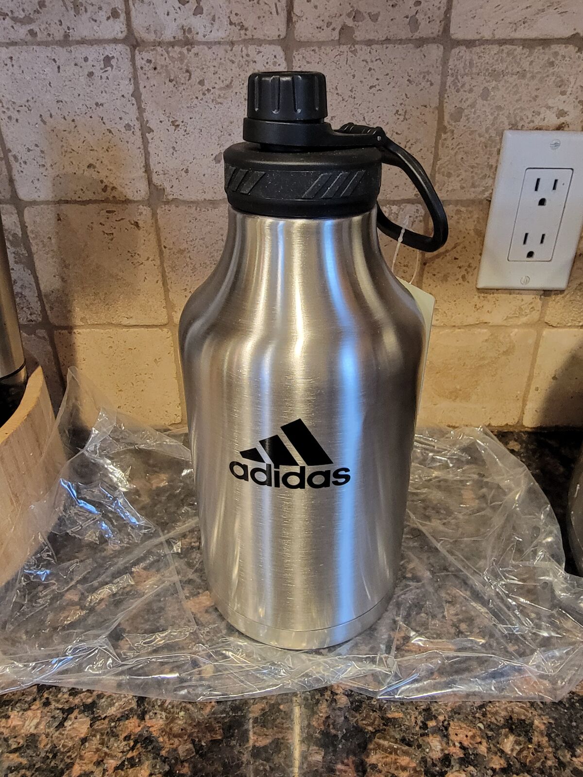 New Adidas XL Steel 2L Metal Bottle