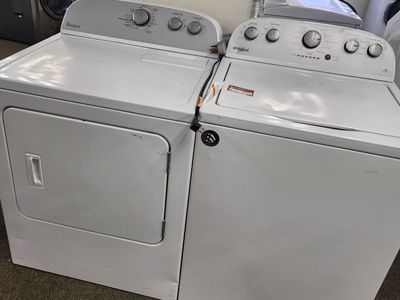 Whirlpool White Top Load Washer & Electric Dryer Set - Matching Pair