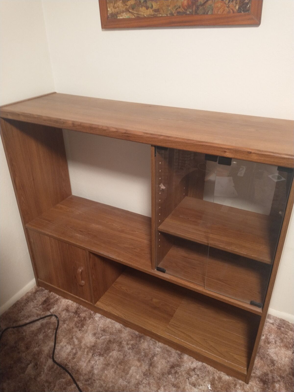 Books and nick nack cabinet