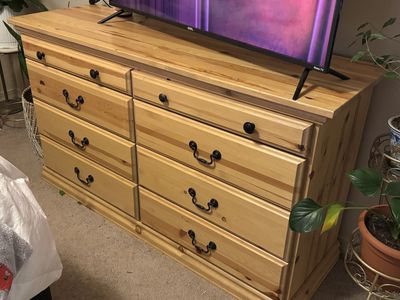Wooden Dresser and Nightstand