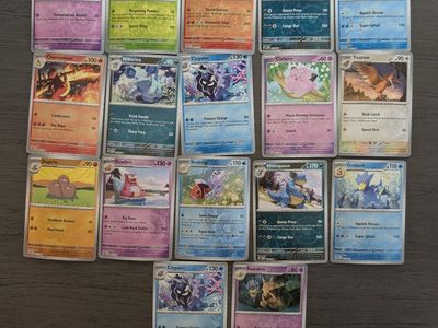 52 reverse holographic pokémon cards