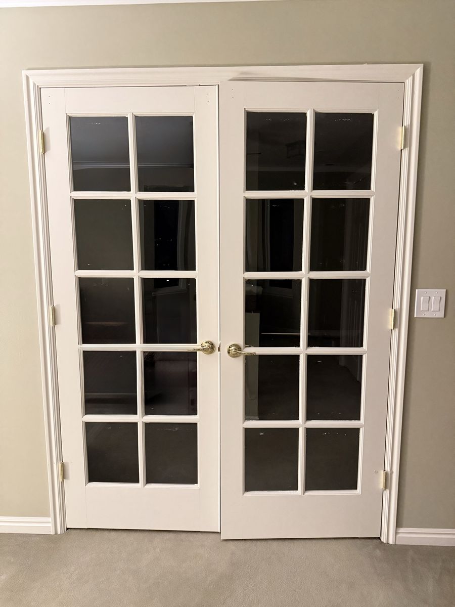 White French Doors with 10-Lite Glass Panels - 80 inches tall