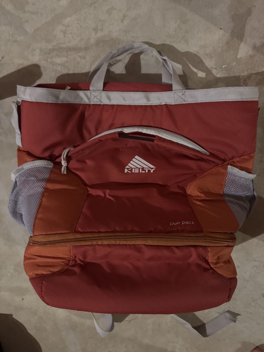 Kelty Duo Pack Red Orange Outdoor Backpack Tote Bag