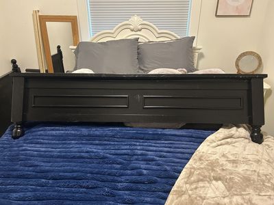 Black Wood Bed - Full