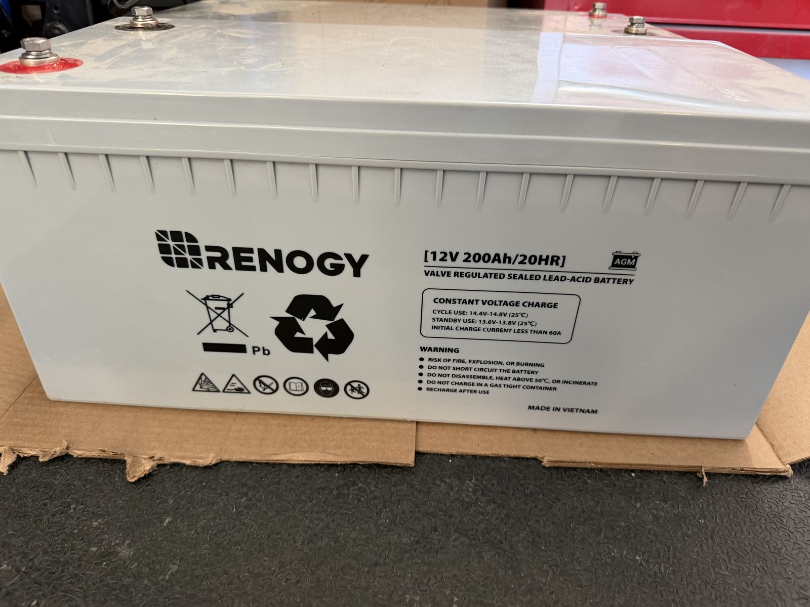Two Renogy 200 Amp Hour Batteries