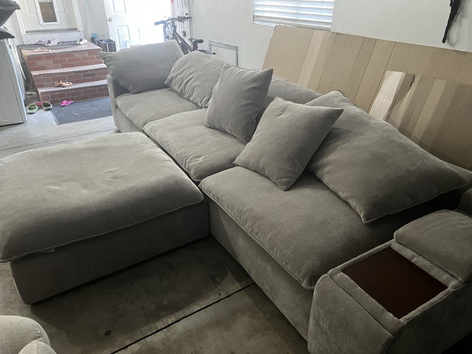 Sereen 5-piece Fabric Modular Sectional, Taupe