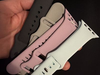 Lot of 4 Silicone Apple Watch Bands in Various Colors