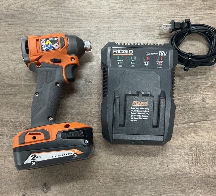RIDGID 18V IMPACT W BATTERY & CHARGER