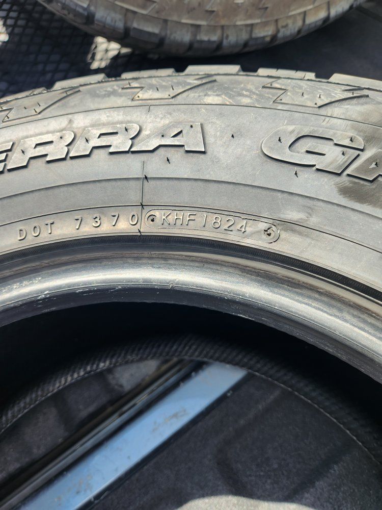 Nitto Terra Grappler All Terrain Tire Used Good.  Set of 4 tires