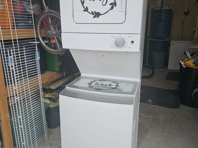 Whirlpool White Electric Stacked Washer Dryer Combo - High Efficiency Top Load