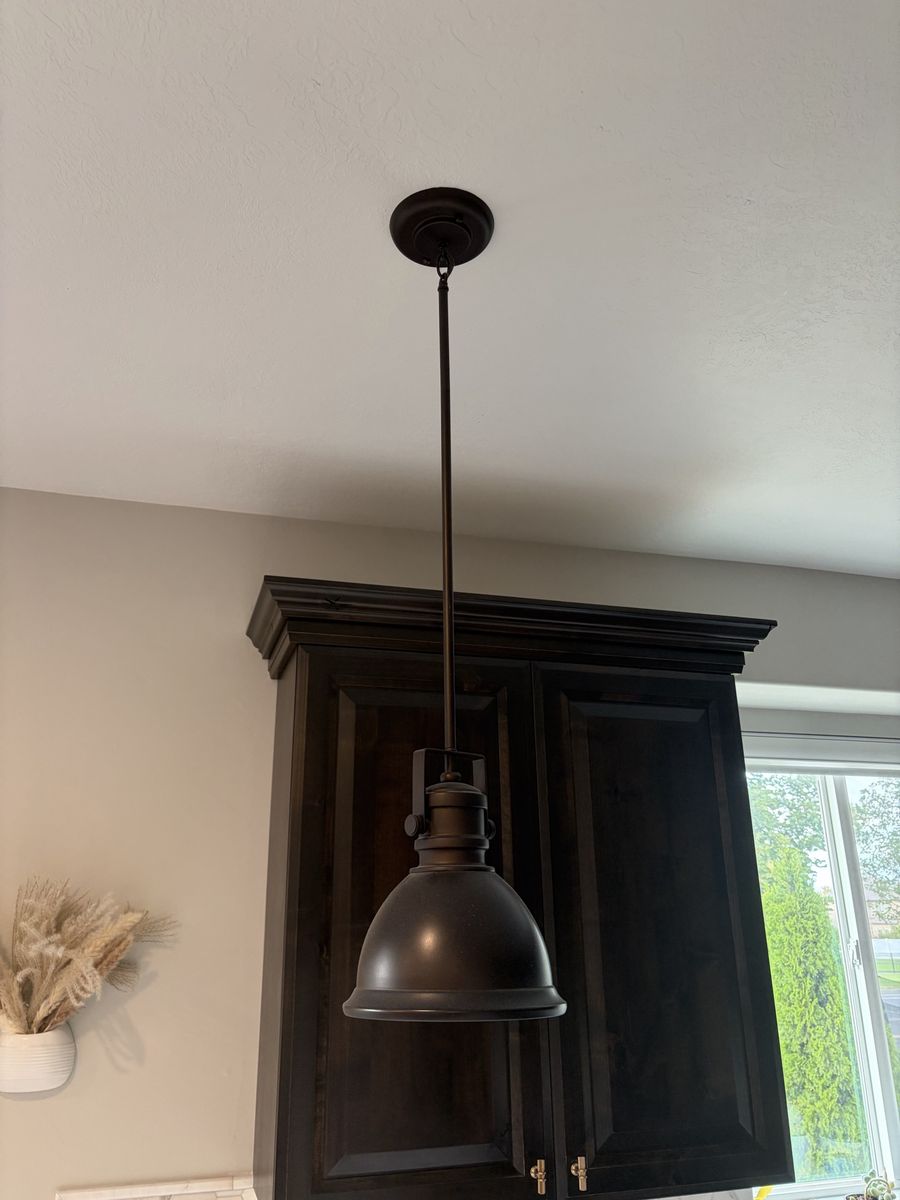 Set of 2 Industrial Bronze Metal Pendant Lights Ceiling Fixtures