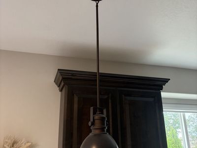 Set of 2 Industrial Bronze Metal Pendant Lights Ceiling Fixtures