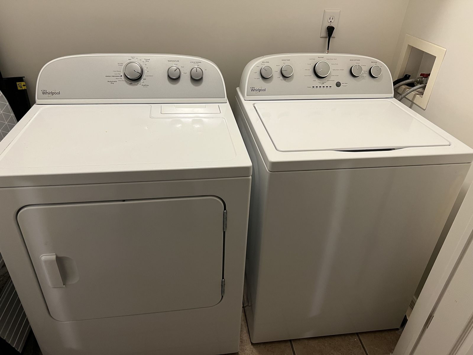 Washer and Electric Dryer Set