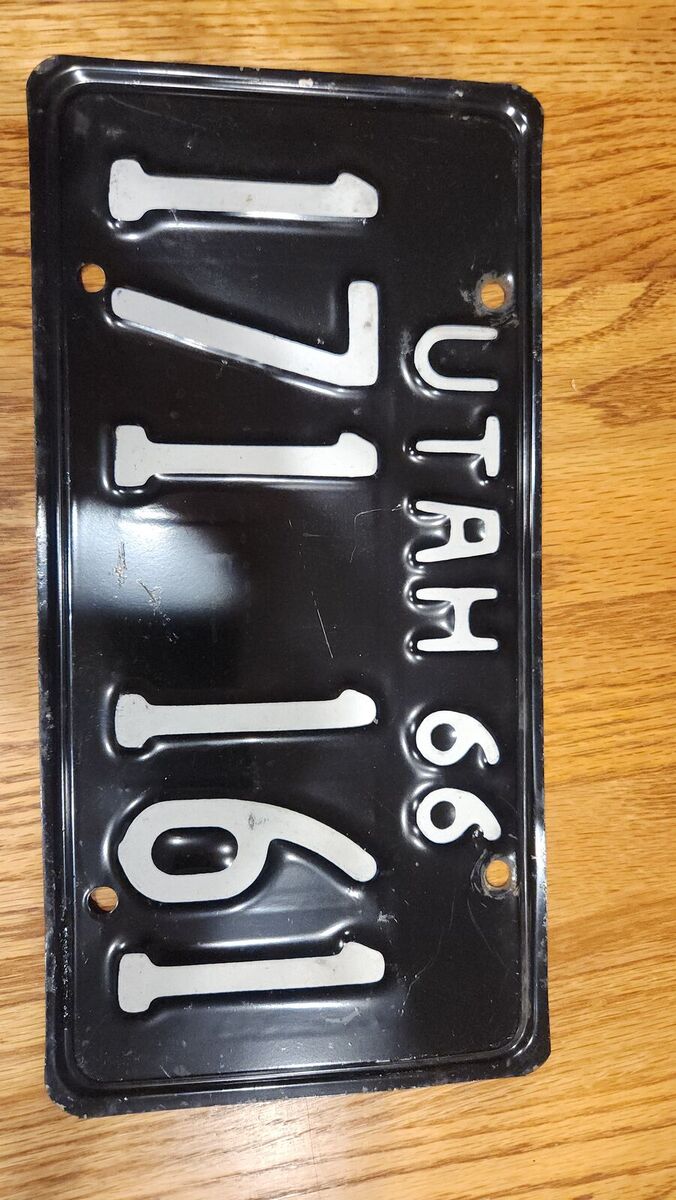 1966 Utah License Plate