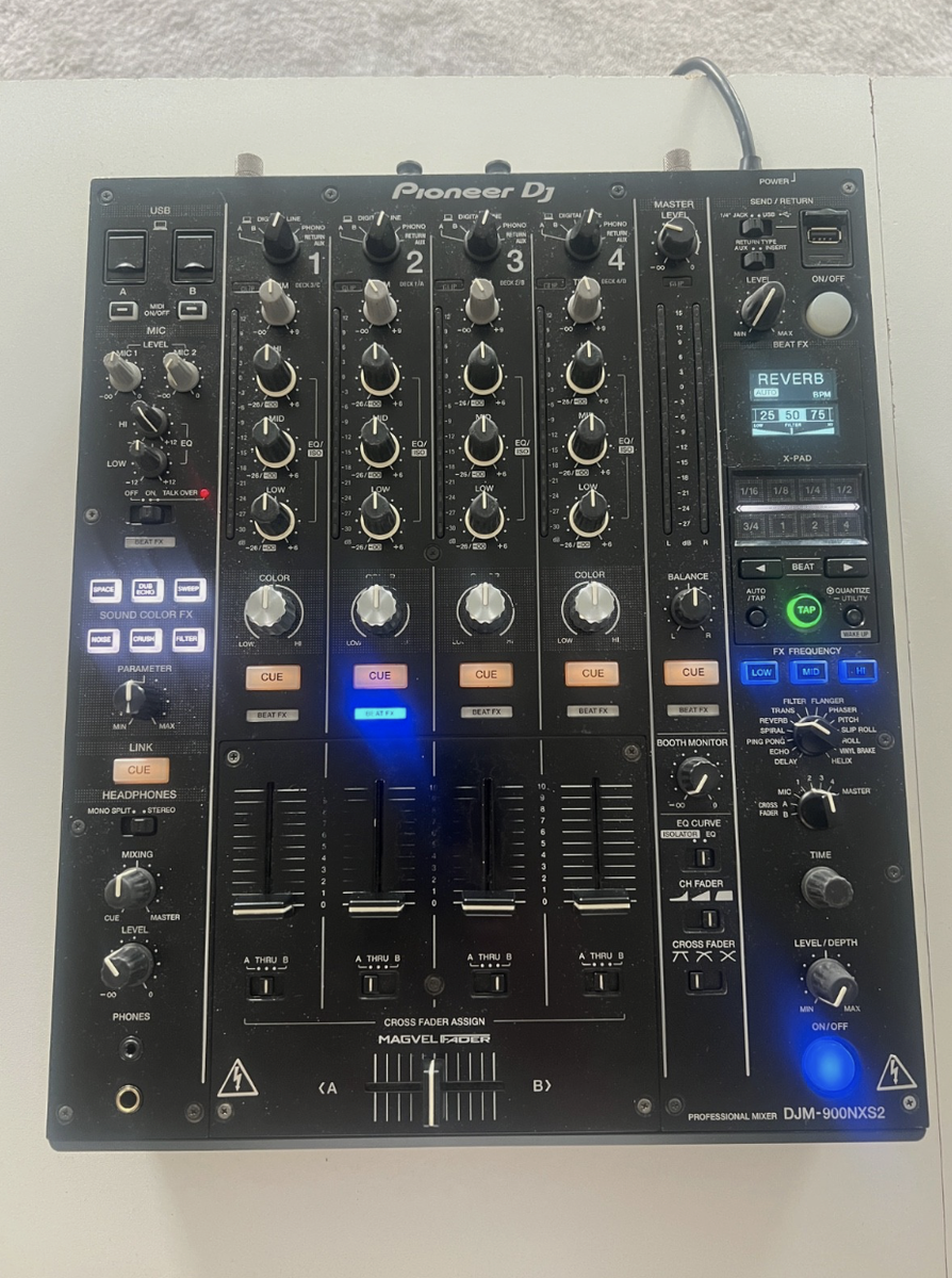 Pioneer DJM-900NXS2 4 Channel Pro DJ Mixer with Odyssey Road Case & Power Cord & Deck Saver Cover