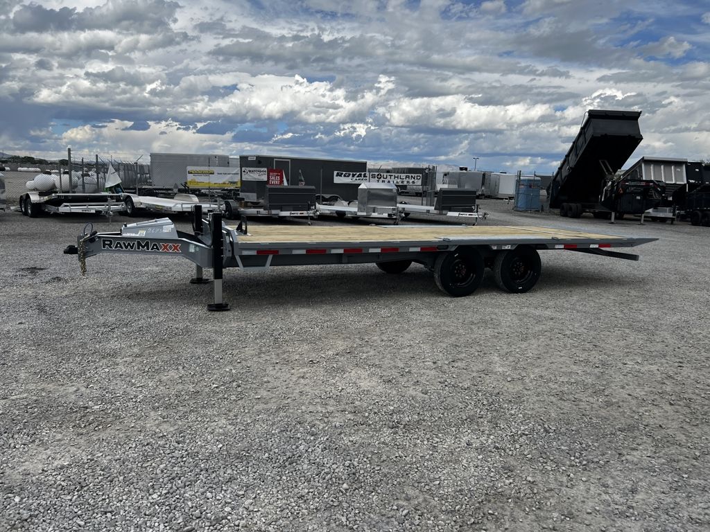 2026 RawMaxx 8.5x24 DTX Deckover Flatbed Tilt Trai