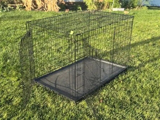 Double Door Dog Training Crate 48" L