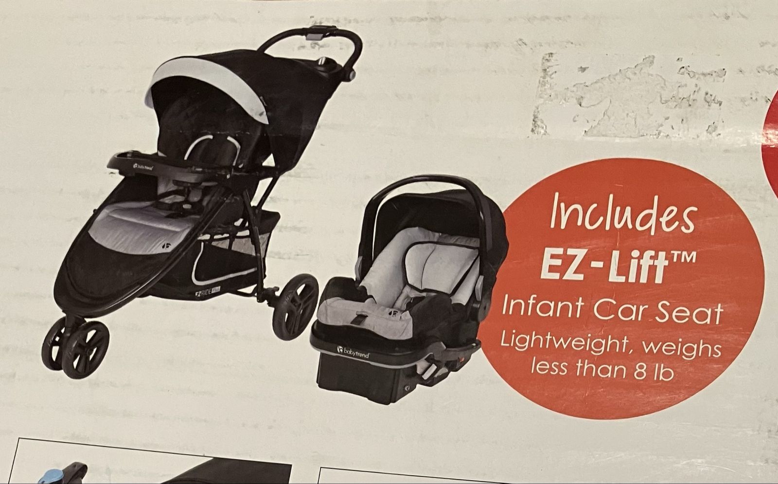 Brand new Baby Trend EZ Ride Travel System Stroller/car seat combo