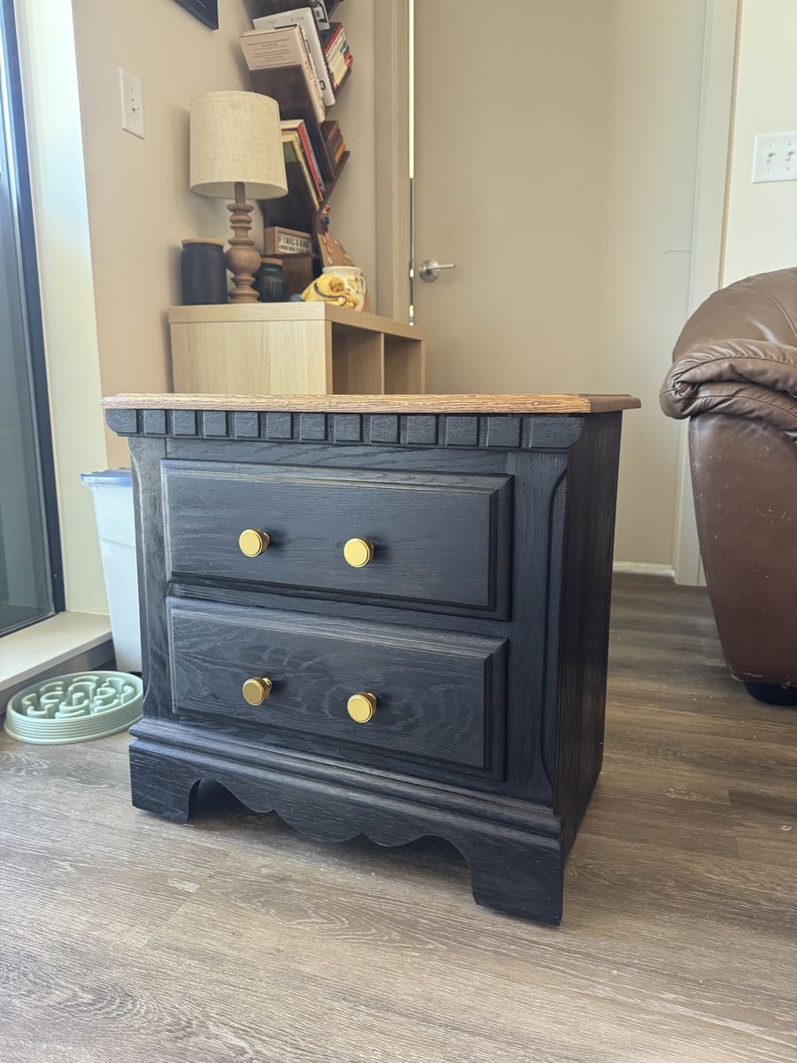 REAL oak wood nightstand
